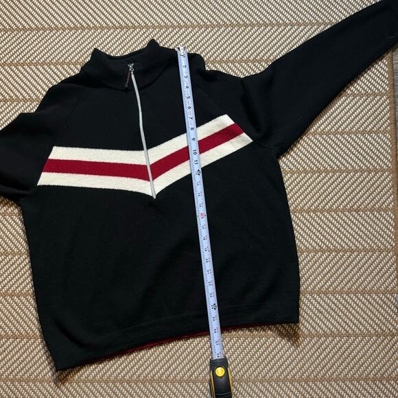 Eddie Bauer Merino Wool Striped Quarter Zip XL - Picture 5 of 5